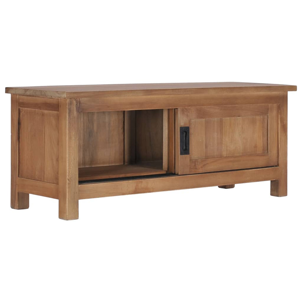 vidaXL Meuble TV 90×30×35 cm Bois de teck massif