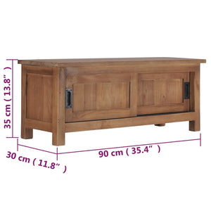 TV-Schrank 90×30×35 cm Massivholz Teak