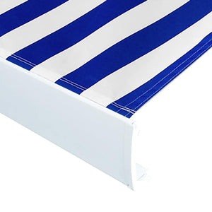 Markisenbespannung Canvas Blau & Weiß 450x300 cm