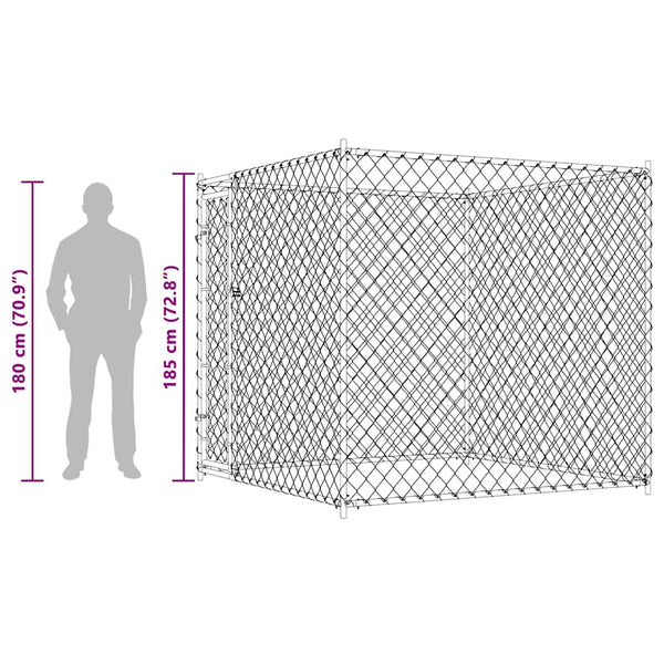 Outdoor-Hundezwinger 193x193x185 cm