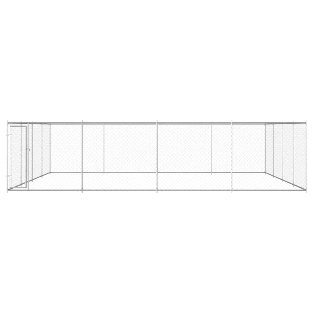Outdoor-Hundezwinger Verzinkter Stahl 760x760x185 cm