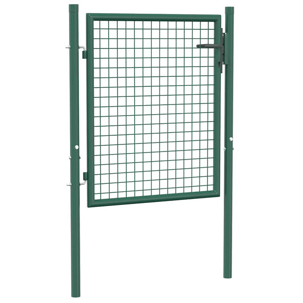 Zauntor Stahl 100x75 cm Grün