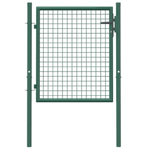 Zauntor Stahl 100x75 cm Grün