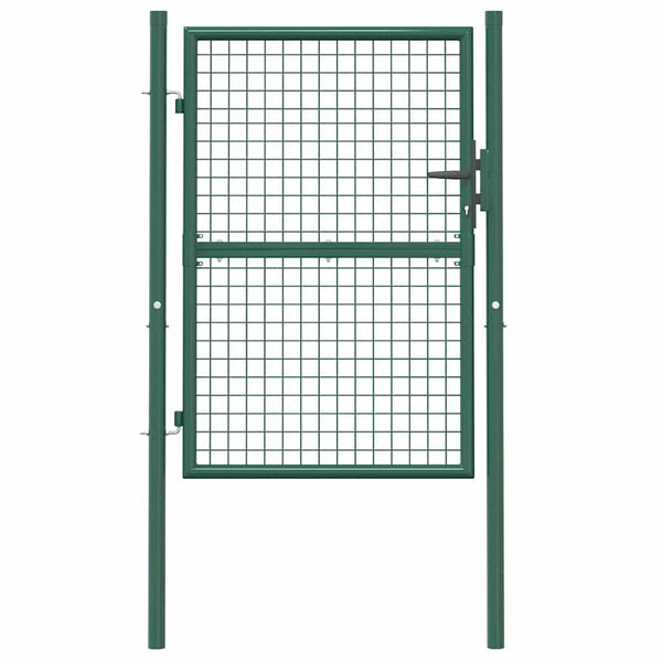 Zauntor Stahl 100x125 cm Grün