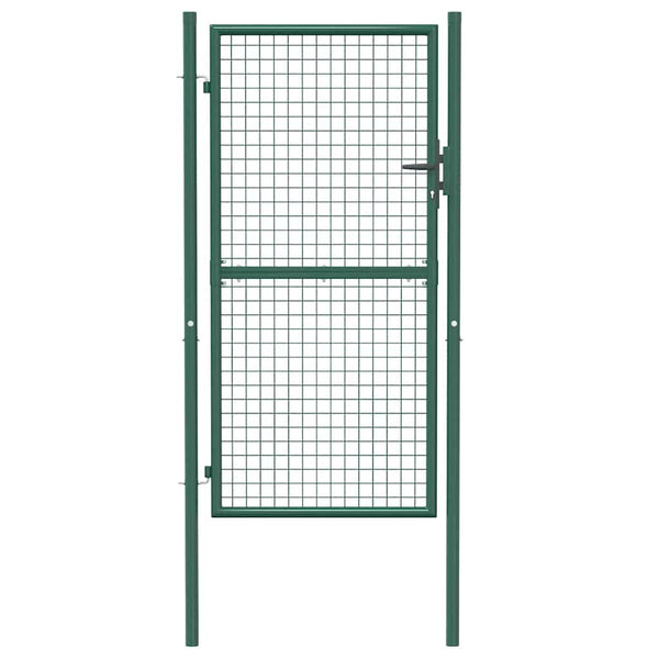 Zauntor Stahl 100x175 cm Grün
