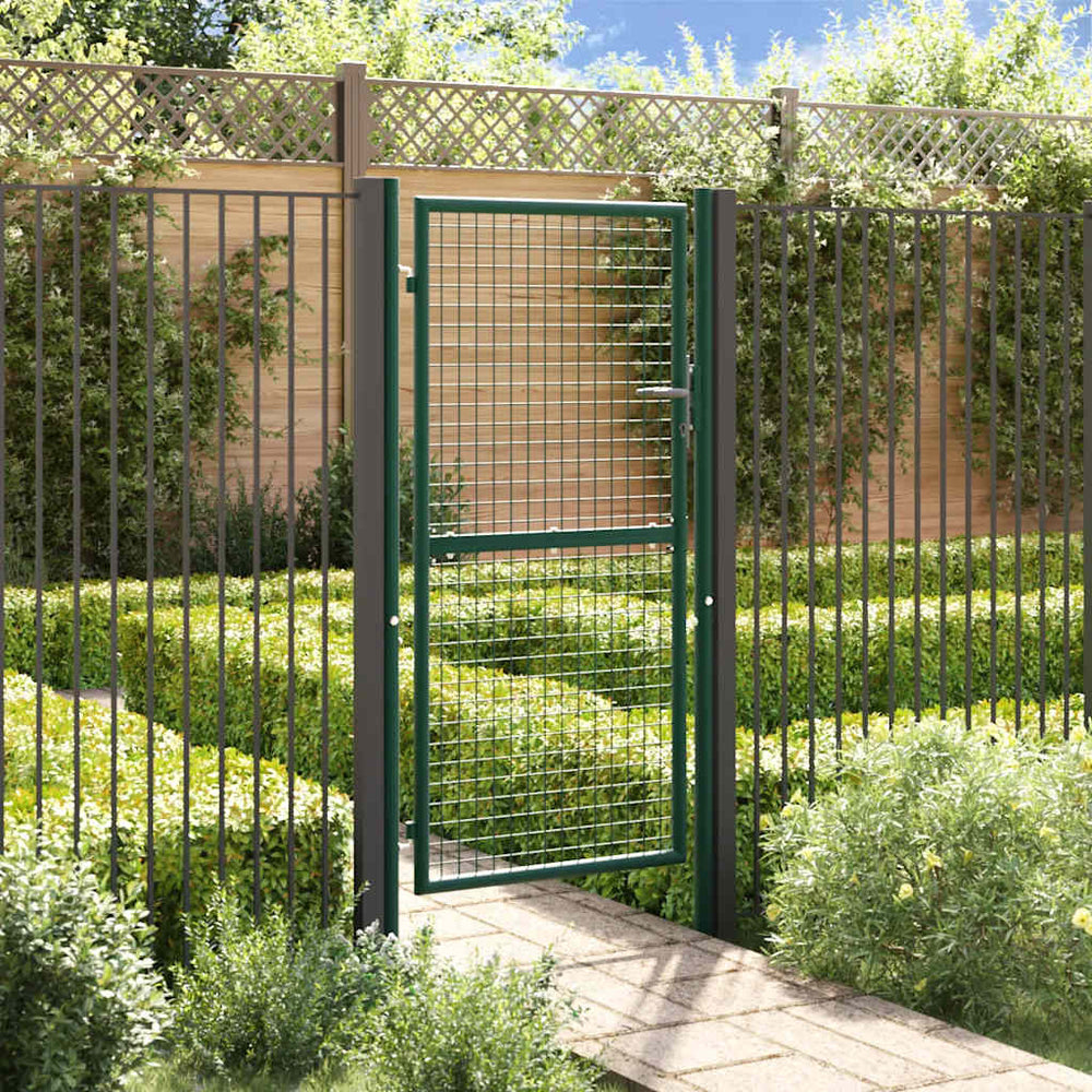 vidaXL Portail de clôture en acier 100x175 cm Vert