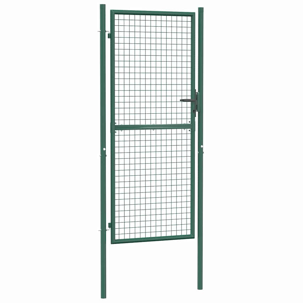 vidaXL Portail de clôture en acier 100 x 200 cm Vert