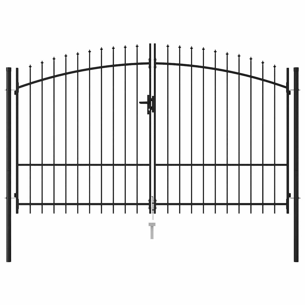 vidaXL Portail Woerden Double avec Dessus en Lance 299,5 x 224,5 cm