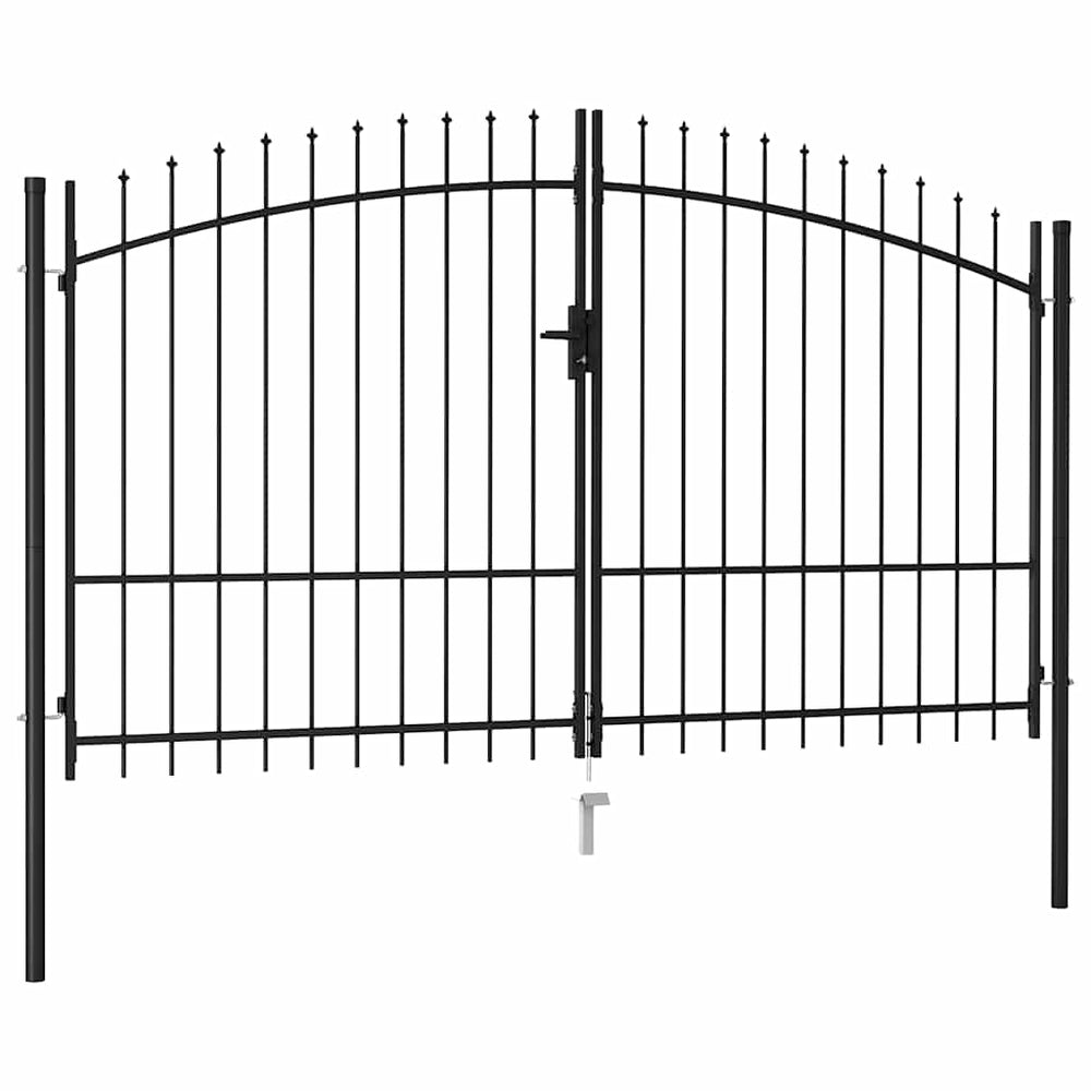 vidaXL Portail de clôture Woerden, double battant avec barreaux décoratifs, 299,5 x 249,5 cm