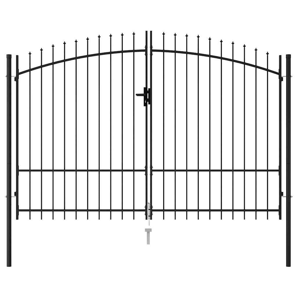 vidaXL Portail de clôture Woerden, double battant avec barreaux décoratifs, 299,5 x 249,5 cm