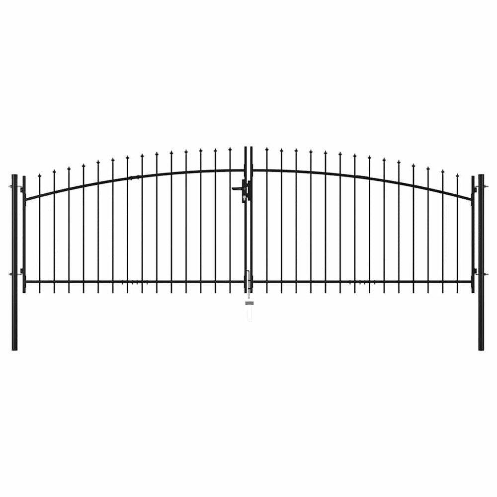 vidaXL Portail de jardin à double battant Woerden avec pointes 400 x 174,5 cm