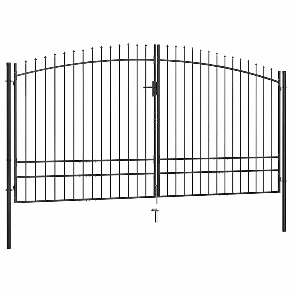 vidaXL Portail de jardin à double battant Woerden avec pointes en fer forgé 400 x 249,5 cm