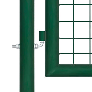 Maschen-Gartentor aus Stahl 400x100 cm Grün