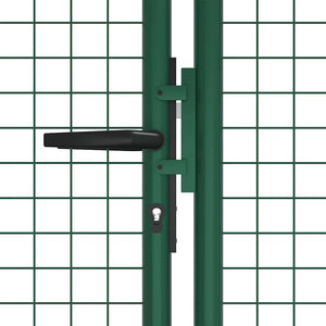 Maschen-Gartentor aus Stahl 400 x 125 cm Grün