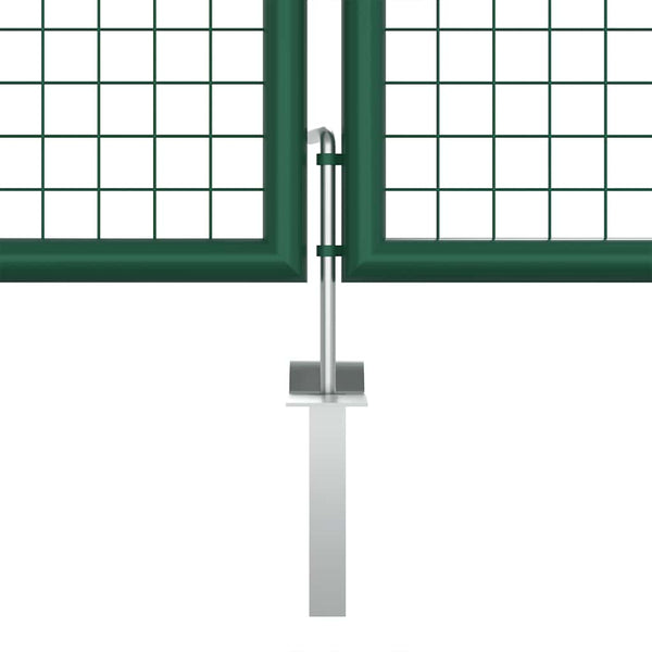 Maschen-Gartentor aus Stahl 400 x 125 cm Grün