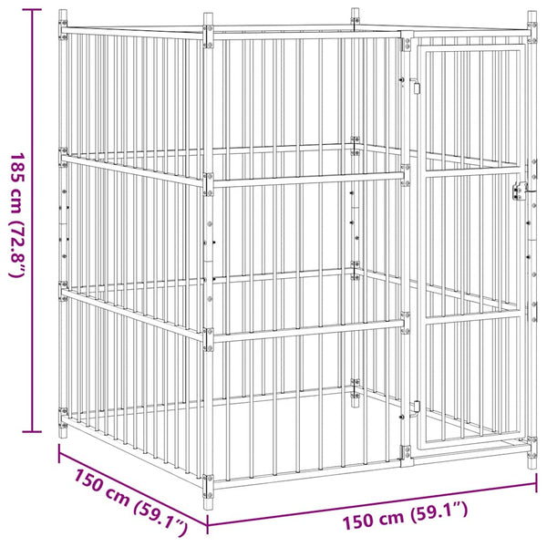 Outdoor-Hundezwinger 150 x 150 x 185 cm