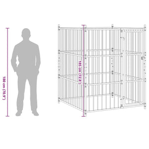 Outdoor-Hundezwinger 150 x 150 x 185 cm