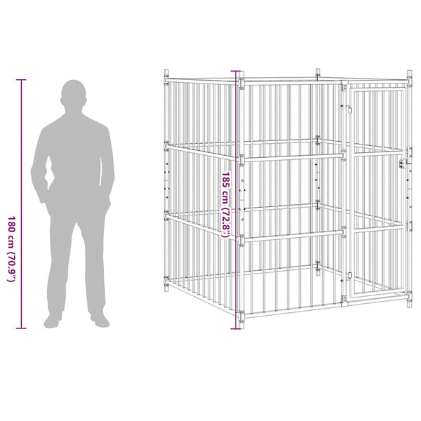 Outdoor-Hundezwinger 150 x 150 x 185 cm