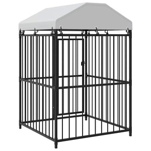Outdoor-Hundezwinger mit Überdachung 120x120x150 cm