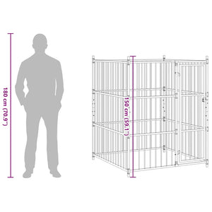 Outdoor-Hundezwinger 120x120x150 cm