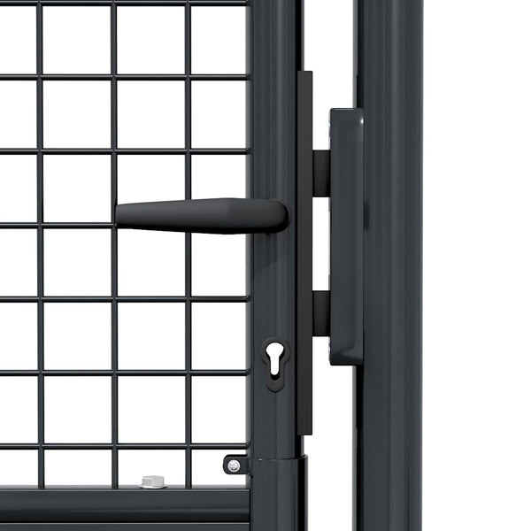 Maschen-Gartentor verzinkter Stahl 100 x 125 cm Grau
