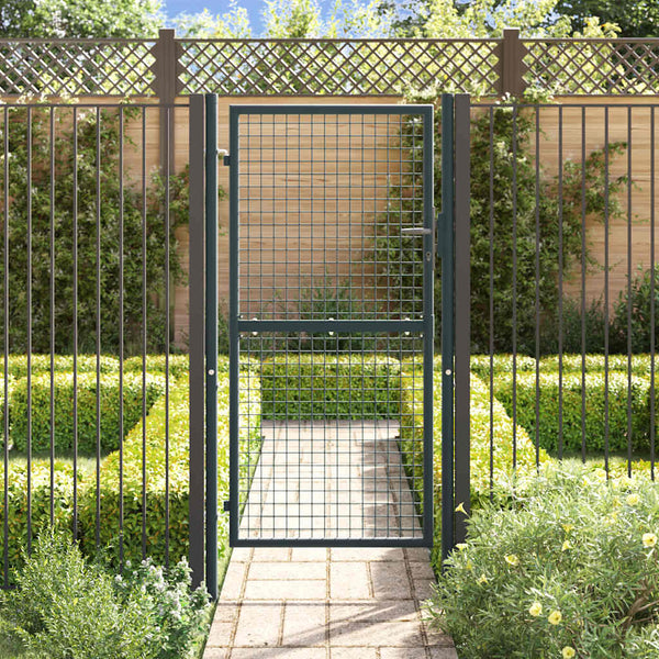 Maschen-Gartentor verzinkter Stahl 100 x 175 cm Grau