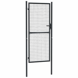 Maschen-Gartentor verzinkter Stahl 100 x 200 cm Grau