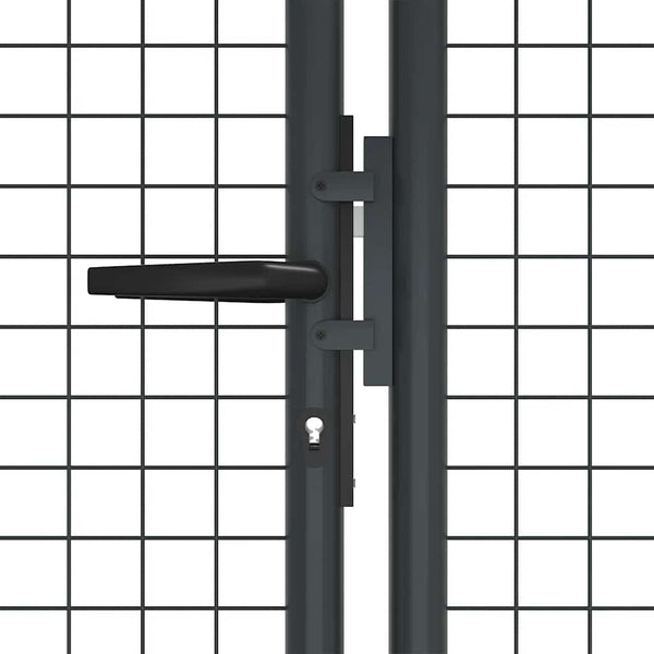 Maschen-Gartentor verzinkter Stahl 400 x 125 cm Grau