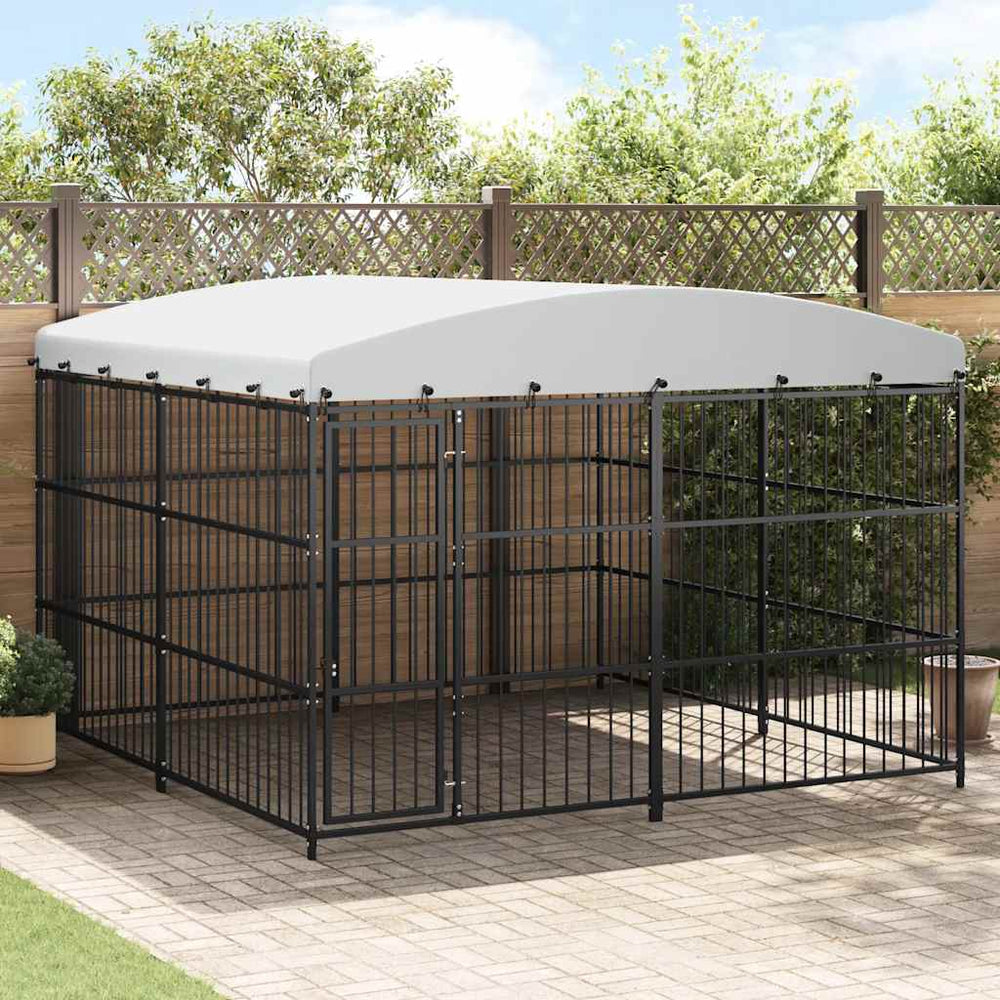 Outdoor-Hundezwinger mit Überdachung 300x300x210 cm
