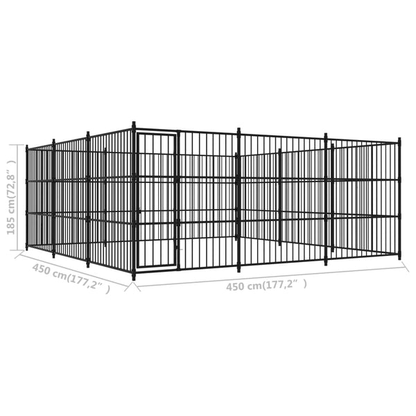 Outdoor-Hundezwinger 450×450×185 cm