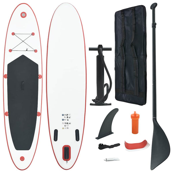 Aufblasbares SUP Board Rot/Weiß