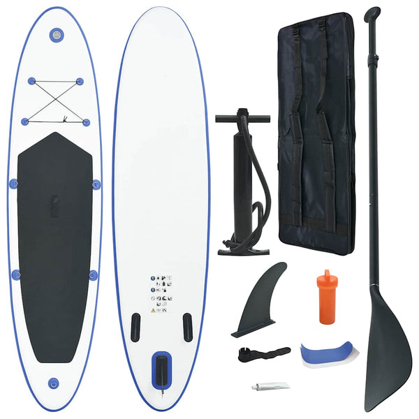 Aufblasbares Stand Up Paddle Board Blau/Weiß