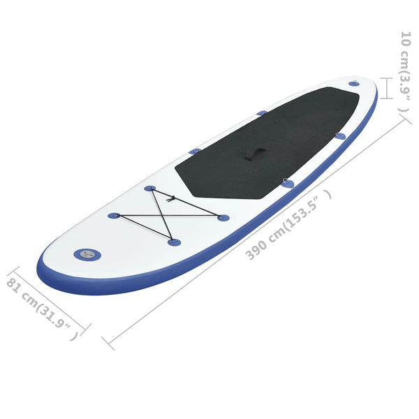 Aufblasbares Stand Up Paddle Board Blau/Weiß