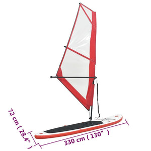 Aufblasbares SUP Paddleboard Set Rot-Weiß