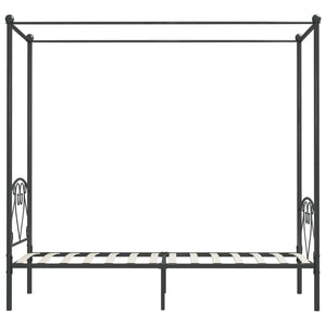 Himmelbett-Gestell Grau Metall 90 x 200 cm
