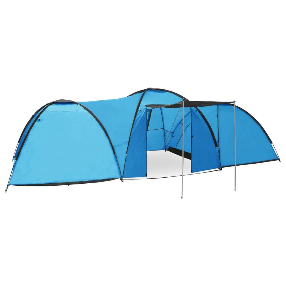 8-Personen Campingzelt Blau 650x240x190cm