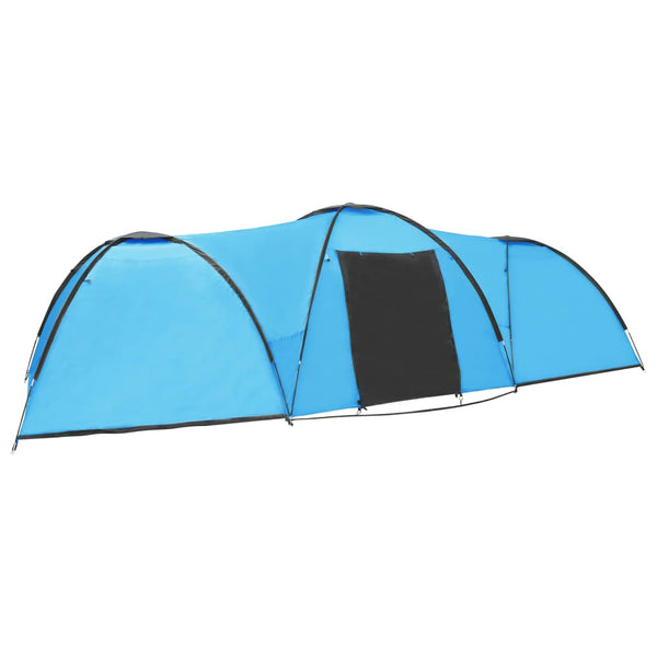8-Personen Campingzelt Blau 650x240x190cm