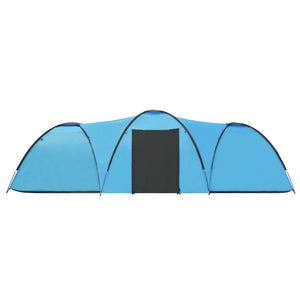 8-Personen Campingzelt Blau 650x240x190cm
