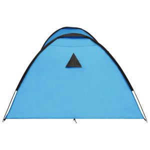 8-Personen Campingzelt Blau 650x240x190cm