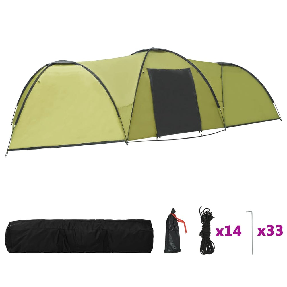 8-Personen-Campingzelt 650x240x190cm Grün