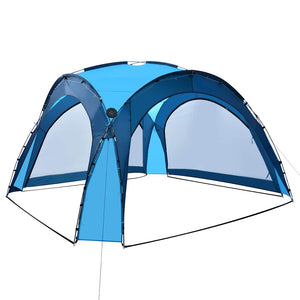 Blaues Partyzelt mit LED & Moskitonetz 3,6x3,6m
