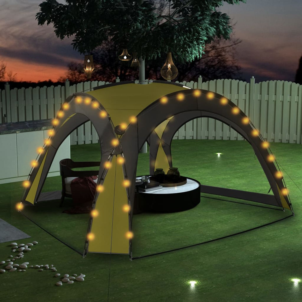 LED Partyzelt Grün 3.6x3.6m mit Seitenwänden