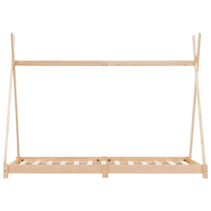 Kinder-Bettgestell Massivholz Kiefer 70 x 140 cm