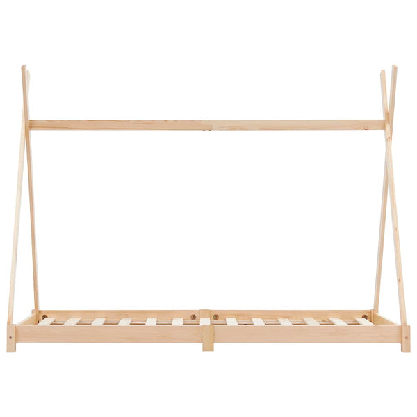 Kinder-Bettgestell Massivholz Kiefer 80 x 160 cm