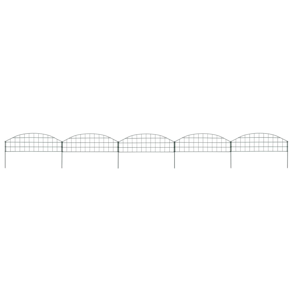 Gartenzaun Set Konvex 77,3x26 cm Grün