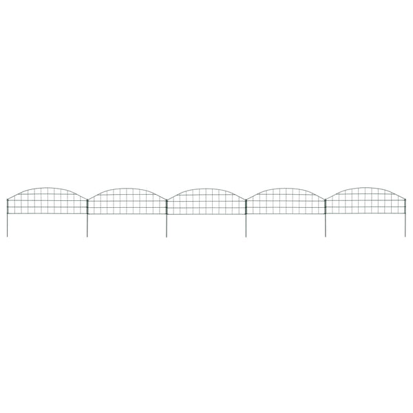 Gartenzaun Set Konvex 77,3x26 cm Grün