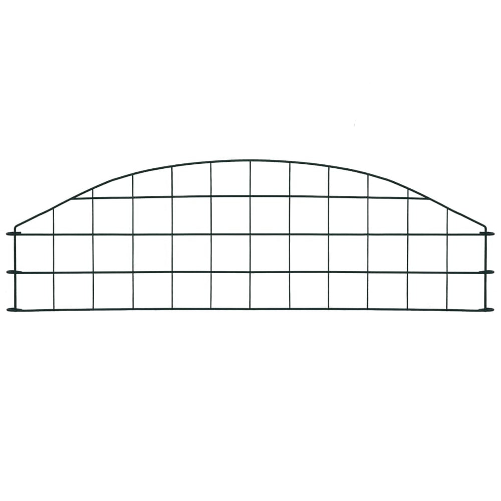 Gartenzaun Set Konvex 77,3x26 cm Grün