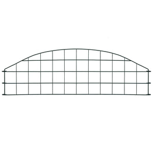 Gartenzaun Set Konvex 77,3x26 cm Grün