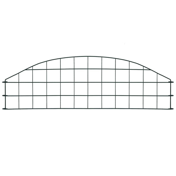 Gartenzaun Set Konvex 77,3x26 cm Grün