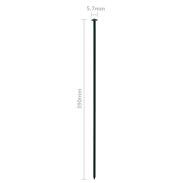 Gartenzaun Set Konvex 77,3x26 cm Grün